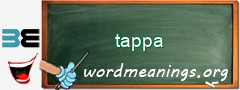 WordMeaning blackboard for tappa